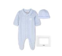 Boss - Pyjama Set And Hat - Pale Blue - Boy - 1 Month