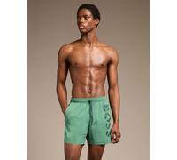 Boss Quick Dry Pocketed Logo Graphic Swim Shorts Green