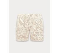 Boss Quick Dry Pocketed Printed Swim Shorts Beige