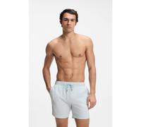 BOSS Quick-dry swim shorts in stretch seersucker - Style Relax_Trunk, 50561184 Light Blue S