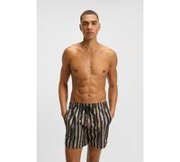 BOSS Quick-dry swim shorts with all-over print - Style Discus, 50544499 Black / Beige XL