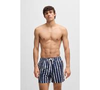 BOSS Quick-dry swim shorts with all-over print - Style Discus, 50544499 Dark Blue S