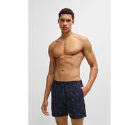 BOSS Quick-dry swim shorts with Double B monograms - Style Jean, 50535785 Dark Blue L