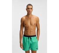 BOSS Quick-dry swim shorts with logo print - Style Starfish, 50514429 Green S
