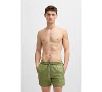 BOSS Quick-dry swim shorts with vertical logo print - Style Octopus, 50514502 Green XL