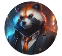 Boss Raccoon Jigsaw Puzzles for Adults 1000 Piece Round Puzzle 1000 Pieces Jigsaw Perfect for Teenagers & Home Decor 67.5x67.5cm