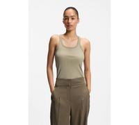 BOSS Racer-back tank top in stretch cotton - Style C_Epetite, 50554664 Light Green L