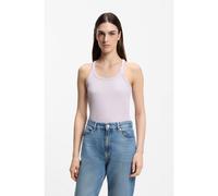 BOSS Racer-back tank top in stretch cotton - Style C_Epetite, 50554664 Light Purple S