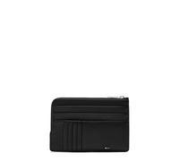 Boss Ray Logo Grained Leather Card Holder - Black - One Size