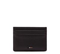 Boss Ray Logo Grained Leather Card Holder - Dark Brown - One Size