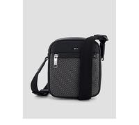 BOSS Ray Monogram PU Crossbody Bag, Black, Men Black