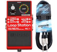 BOSS RC-1 Loop Station Looper Pedal + Keepdrum Jack Cable 3 m