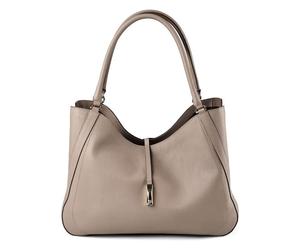 Boss Reah Shoulder Bag Leather 38 cm gray