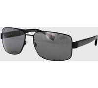 Boss Rectangular Aviator Metal Sunglasses with Lettering Logo - Size: 62 - male