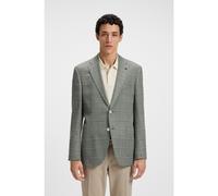 BOSS Regular-fit blazer in a checked wool blend - Style H-Janson-FL-253, 50545870 Green 48R