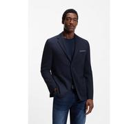 BOSS Regular-fit blazer in a herringbone cotton blend - Style C-Jaye-J-241, 50557389 Dark Blue 36R