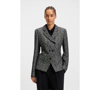BOSS Regular-fit blazer in herringbone tweed - Style Jiarna, 50548306 Grey Patterned 4