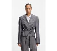 BOSS Regular-fit blazer in melange denim - Style Jelsia, 50553906 Dark Grey 12