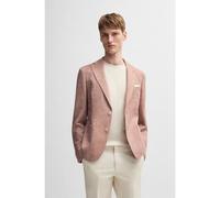 BOSS Regular-fit blazer in micro-patterned stretch tweed - Style C-Hanry-252, 50540668 Dark Orange 40R