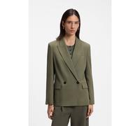 BOSS Regular-fit blazer in pinstripe stretch crepe - Style Jaleto12, 50564480 Khaki 16
