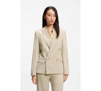 BOSS Regular-fit blazer in textured slub fabric - Style Jaleto9, 50566373 Light Beige 8