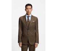 BOSS Regular-fit blazer in virgin and textured wool - Style L-Jeff-FP-253, 50555911 Khaki 46R