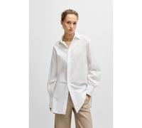 BOSS Regular-fit blouse in cotton with Double B monogram - Style Berry_Saturday, 50521545 White 8