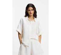 BOSS Regular-fit blouse with rolled cuffs - Style C_Bisenas, 50559261 White 10