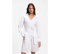BOSS Regular-fit blouse with wrap front - Style Bekania1, 50565408 White 12