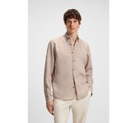 BOSS Regular-fit button-down shirt in linen - Style C-LIAM-S-BD-C1-243, 50529137 Beige L
