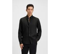 BOSS Regular-fit button-down shirt in linen - Style C-LIAM-S-BD-C1-243, 50529137 Black S