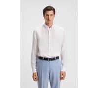 BOSS Regular-fit button-down shirt in linen - Style C-LIAM-S-BD-C1-243, 50529137 White XXXL