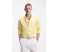 BOSS Regular-fit button-down shirt in linen - Style H-LIAM-BD-E-C1-261, 50556077 Light Yellow XXL