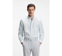 BOSS Regular-fit button-down shirt in linen - Style H-LIAM-BD-E-C1-263, 50567009 Light Blue L