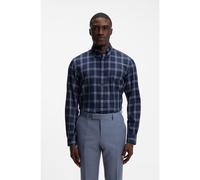 BOSS Regular-fit casual shirt in checked cotton flannel - Style H-LIAM-BD-P-C1-263, 50571455 Blue Patterned M