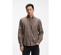 BOSS Regular-fit casual shirt in checked cotton flannel - Style H-LIAM-BD-P-C1-263, 50571455 Brown Patterned L