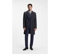 BOSS Regular-fit coat in herringbone wool with cashmere - Style H-Jared-264, 50571863 Dark Blue 44R