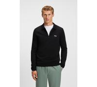 BOSS Regular-fit cotton sweater with polo collar - Style KN_Ever-X PL, 50551688 Black S