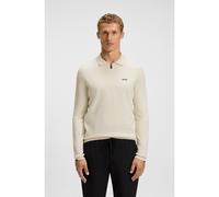 BOSS Regular-fit cotton sweater with polo collar - Style KN_Ever-X PL, 50551688 Natural XXL