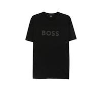 BOSS regular-fit cotton T-shirt with modern logo - Black XL