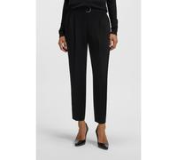 BOSS Regular-fit cropped trousers in crease-resistant crepe - Style Tapiah, 50490037 Black 8