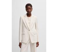 BOSS Regular-fit jacket in crease-resistant crepe - Style Jocaluah, 50490053 White 18