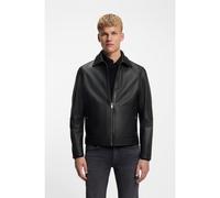 BOSS Regular-fit jacket in nappa leather - Style Jogear, 50552141 Black 44R