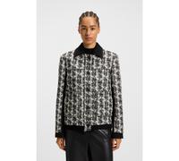 BOSS Regular-fit jacket in patterned feather tweed - Style Joloria, 50548310 Black Patterned 12