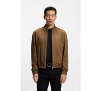 BOSS Regular-fit jacket in suede - Style H-Muller, 50543213 Brown 48R