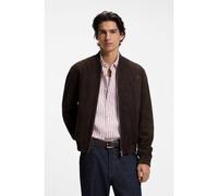 BOSS Regular-fit jacket in suede - Style H-Muller, 50543213 Dark Brown 48R