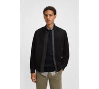 BOSS Regular-fit jacket in suede - Style Johice, 50543505 Black 38R