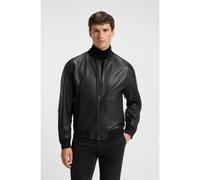 BOSS Regular-fit jacket in textured leather - Style Jobrice, 50547545 Black 42R