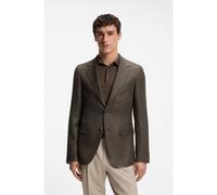 BOSS Regular-fit jacket in wool, linen, silk and cashmere - Style L-Jeff-FP-253, 50567004 Brown 40R