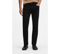 BOSS Mens H-Re.Maine Maine Black-Black Regular-fit Jeans in Cashmere-Touch Italian Denim